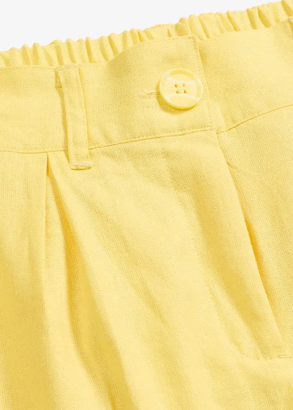 Pantalon palazzo en lin mélangé aérien, bonprix