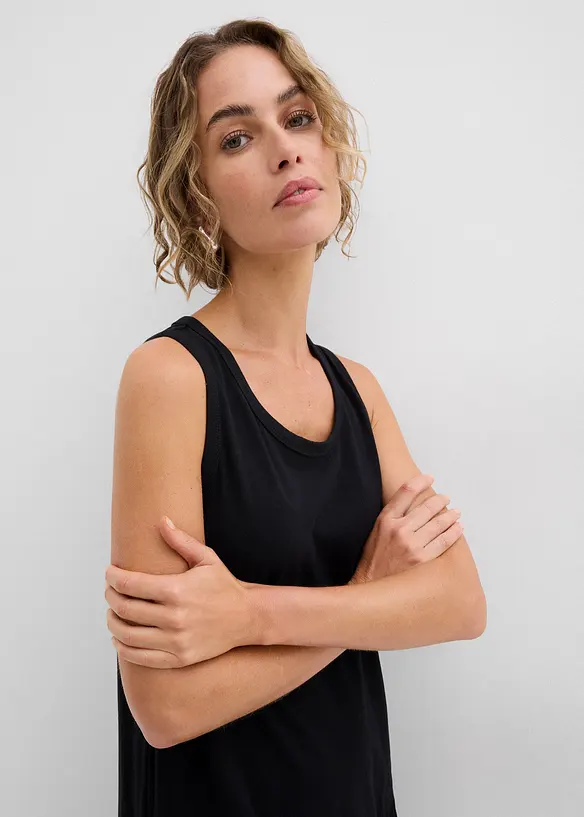 Robe longue bi-matière, bonprix