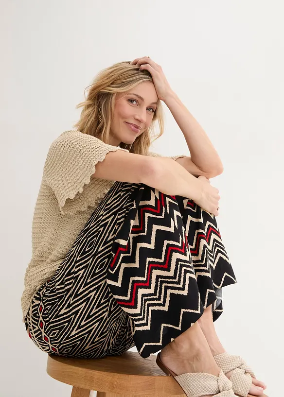 Pantalon large en viscose fluide, bonprix