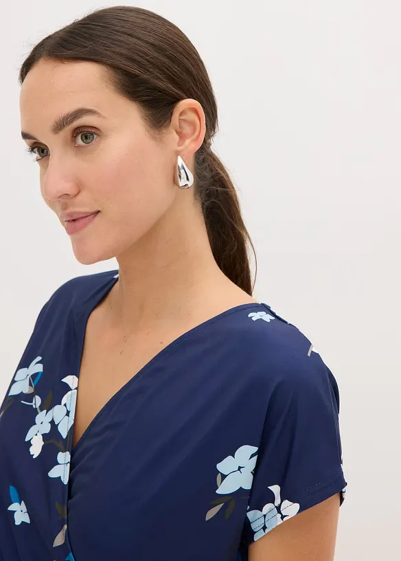 Robe en jersey style portefeuille, bonprix