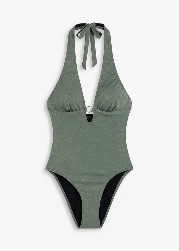 Maillot 1 pi&egrave;ce dos nu avec fil brillant, bonprix