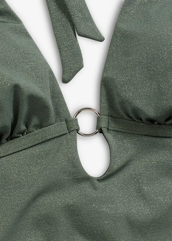 Maillot 1 pi&egrave;ce dos nu avec fil brillant, bonprix