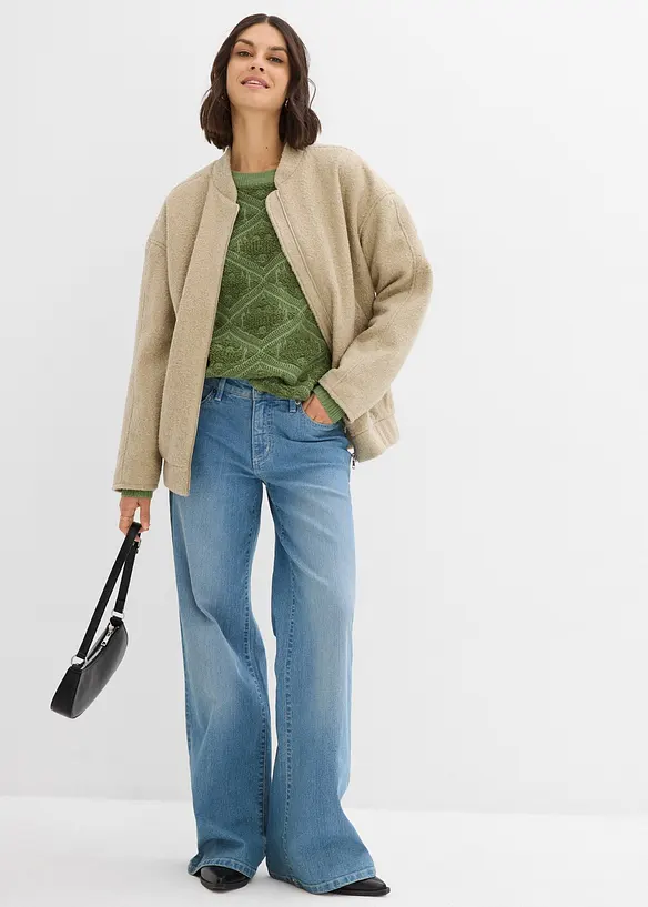 Pull en maille boxy, bonprix