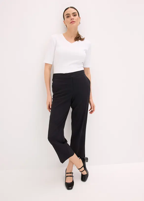 Pantalon 3/4 fuselé et fendu en bas, bonprix