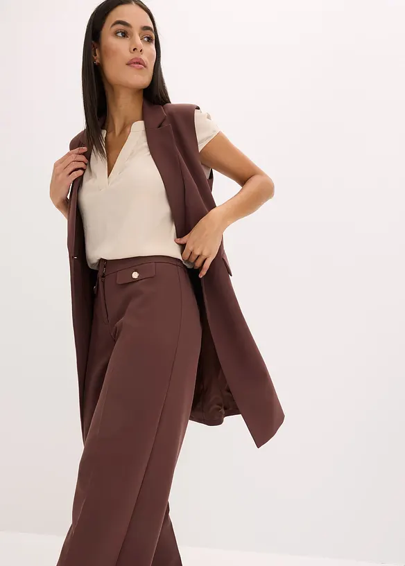 Pantalon large habillé, bonprix