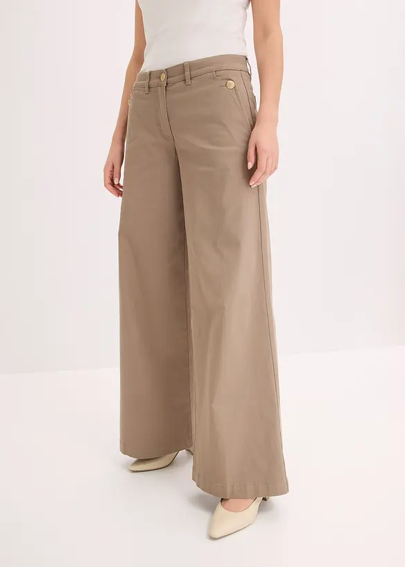 Pantalon large en matière extensible, bonprix