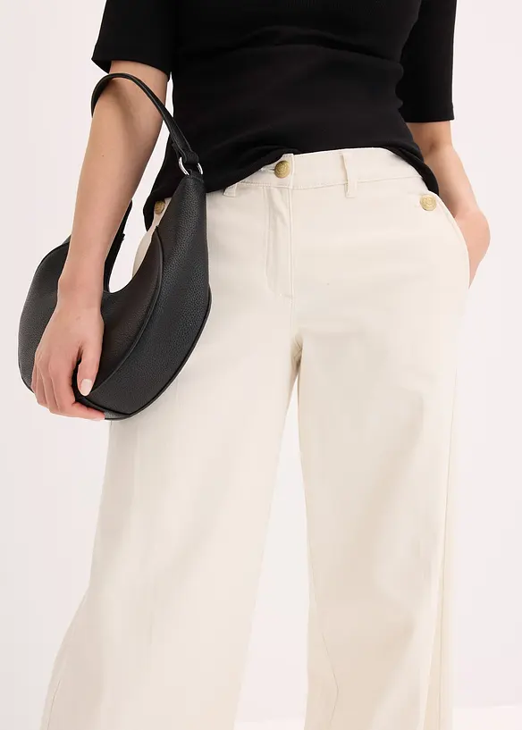 Pantalon large en matière extensible, bonprix