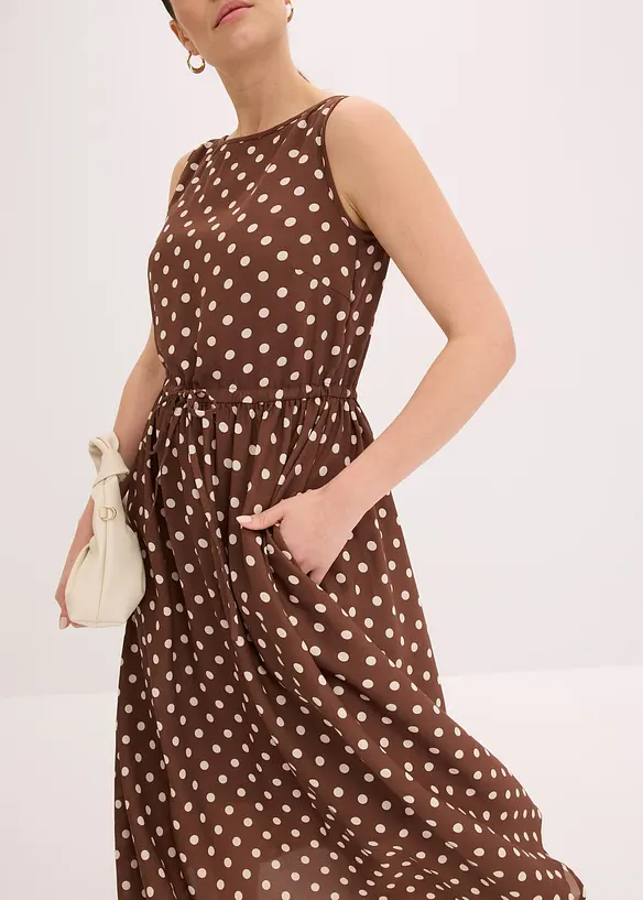 Robe midi avec lien &agrave; nouer, bonprix