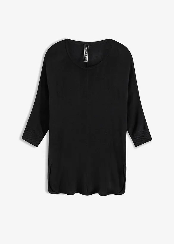 Pull en fine maille manches 3/4, bonprix