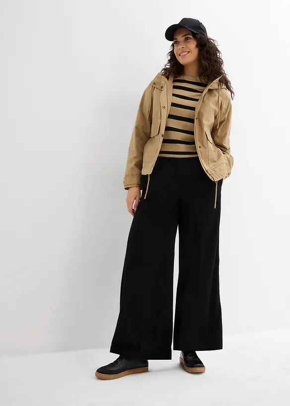 Pantalon palazzo 100% coton, bonprix