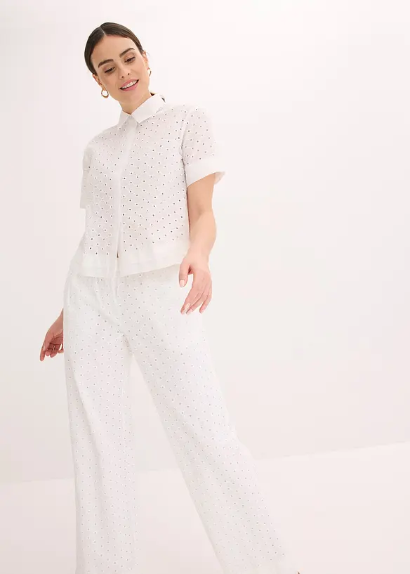 Chemisier à broderies anglaises, bonprix