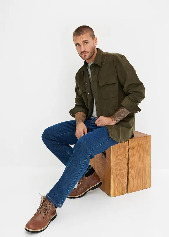 Jean droit extensible, coupe classique, bonprix