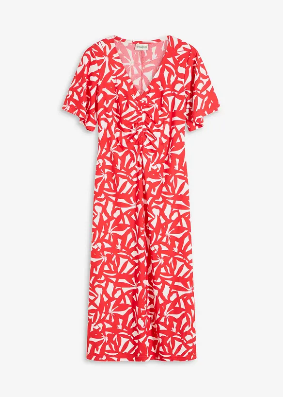 Robe en jersey à encolure froncée, bonprix