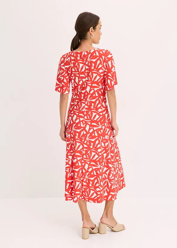 Robe en jersey à encolure froncée, bonprix