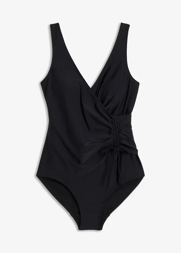 Maillot 1 pièce sculptant à fronces, maintien léger, bonprix