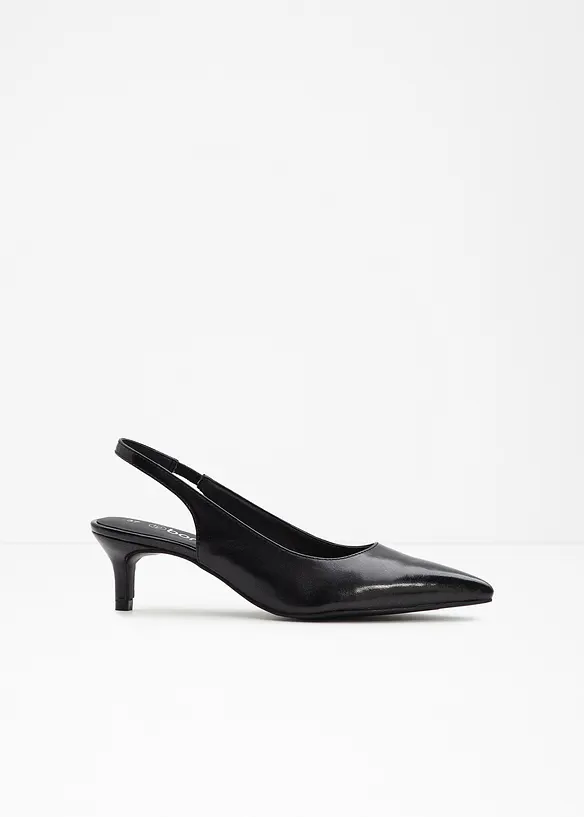 Escarpins slingback &agrave; petit talon fin, bonprix