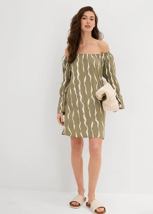 Robe col Bardot en viscose fluide, bonprix