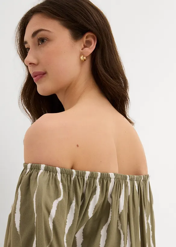 Robe col Bardot en viscose fluide, bonprix