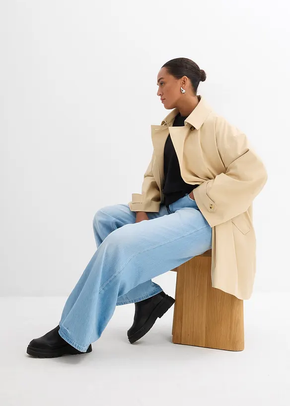 Trench-coat coupe trap&egrave;ze, bonprix