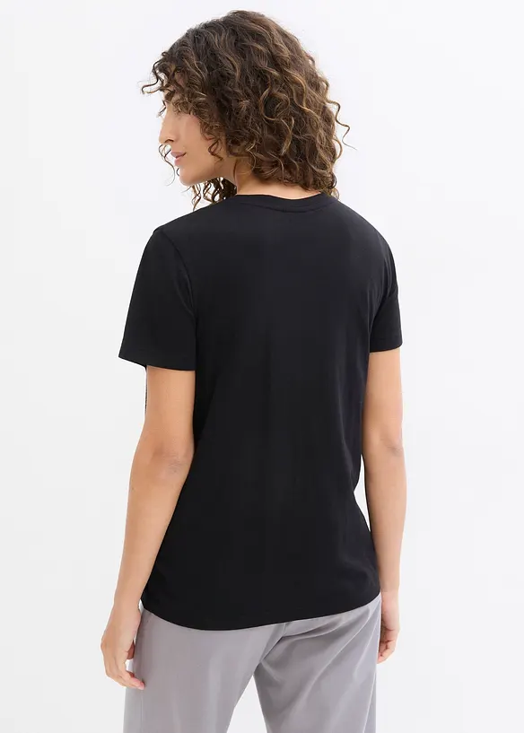 Lot de 2 T-shirts de grossesse et d’allaitement en coton, bonprix