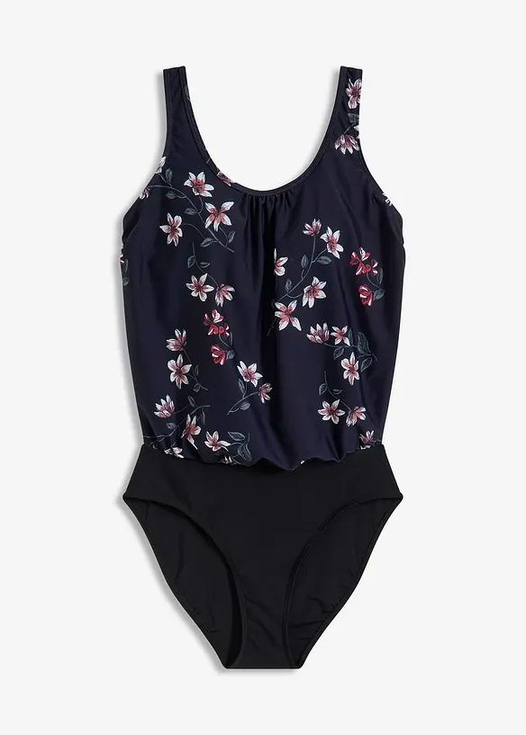 Maillot 1 pièce avec haut forme ballon, bonprix