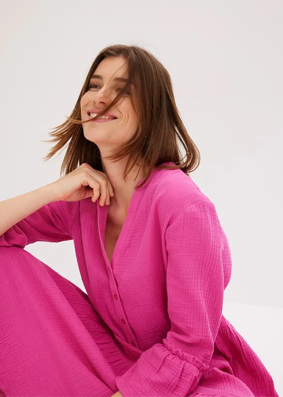 Robe longue en gaze de coton douce, bonprix