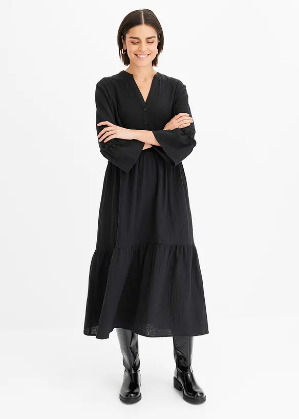 Robe longue en gaze de coton douce, bonprix