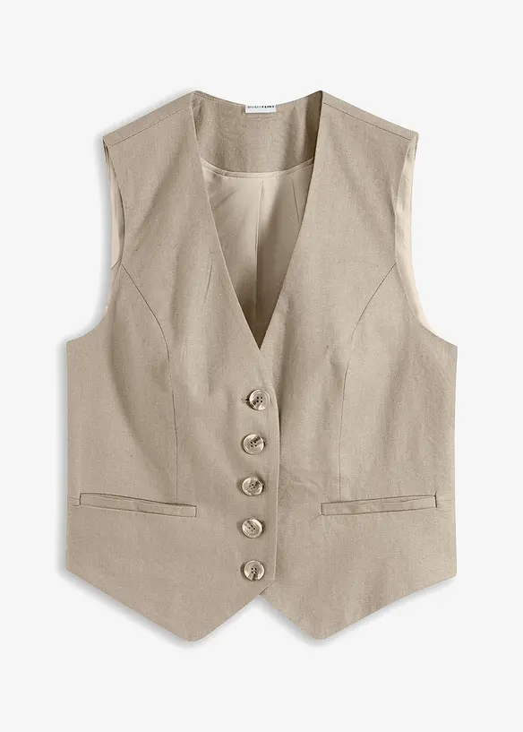 Gilet sans manches en viscose mélangée, bonprix