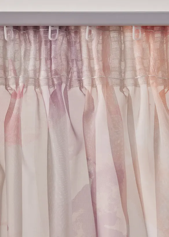 Lot de 2 voilages imprimés, bonprix