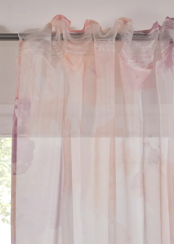 Lot de 2 voilages imprimés, bonprix