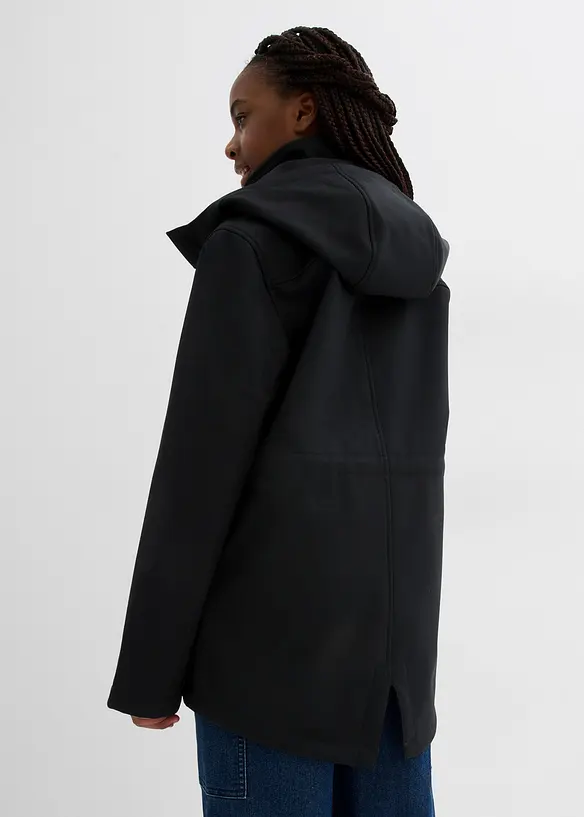 Parka softshell à capuche amovible, imperméable, bonprix