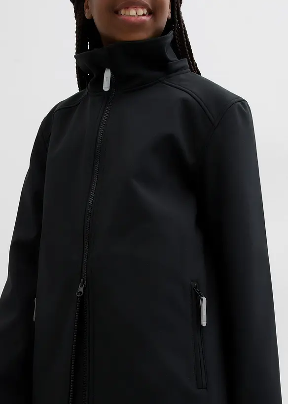 Parka softshell à capuche amovible, imperméable, bonprix