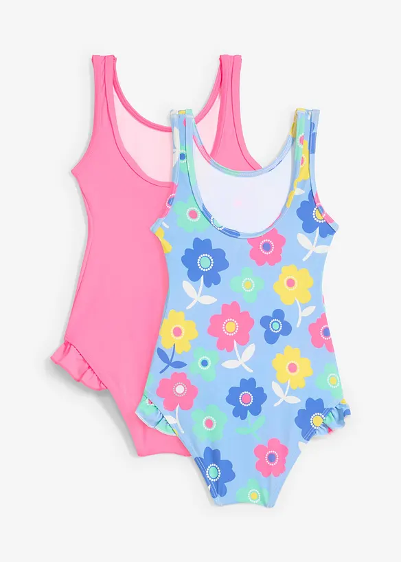 Lot de 2 maillots 1 pièce, bonprix