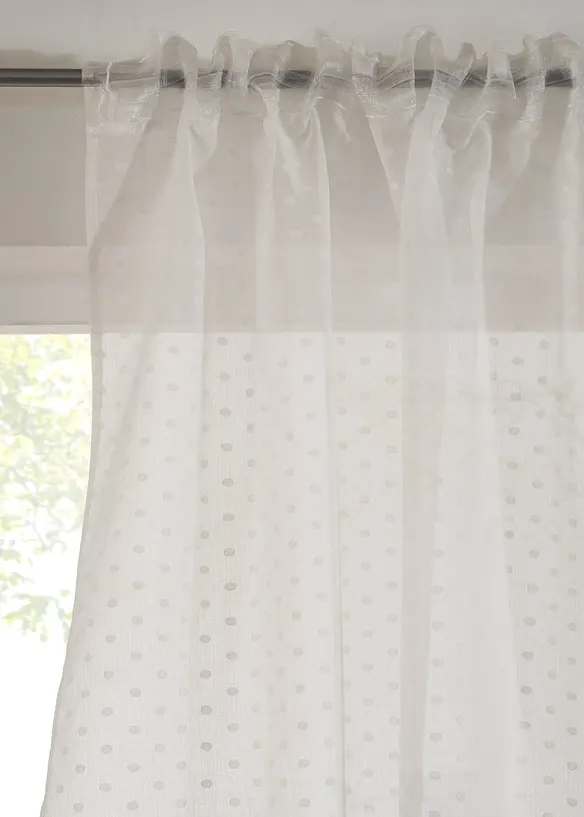 Voilage &agrave; pois jacquard (1 pce), bonprix