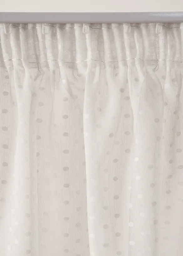 Voilage &agrave; pois jacquard (1 pce), bonprix