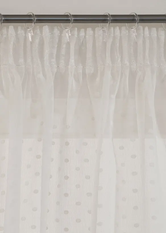 Voilage &agrave; pois jacquard (1 pce), bonprix