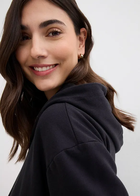 Sweat zippé 3en1 de grossesse avec empiècement de portage, 100% coton, bonprix