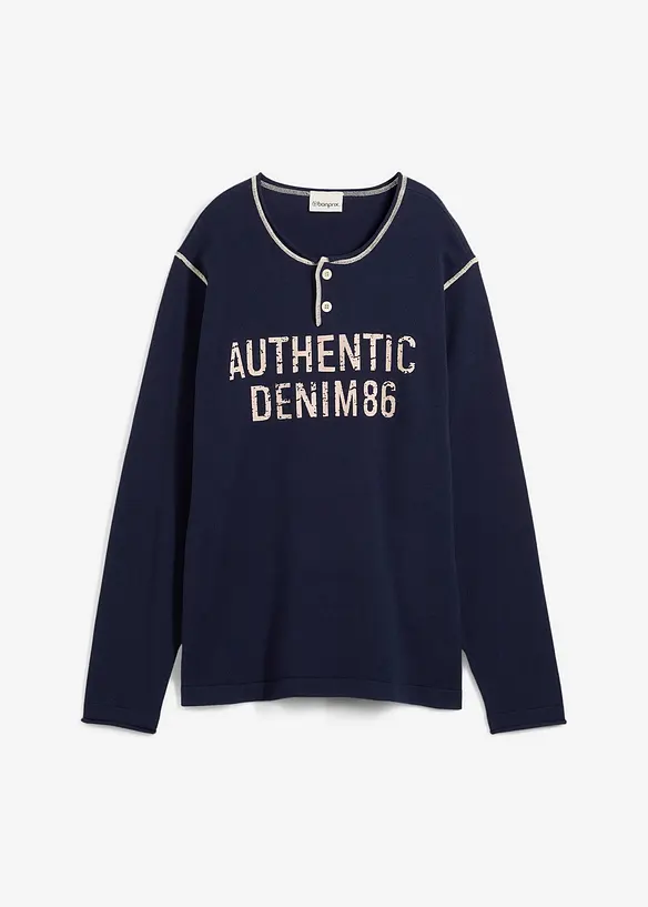 Pull en fine maille 100% coton, bonprix