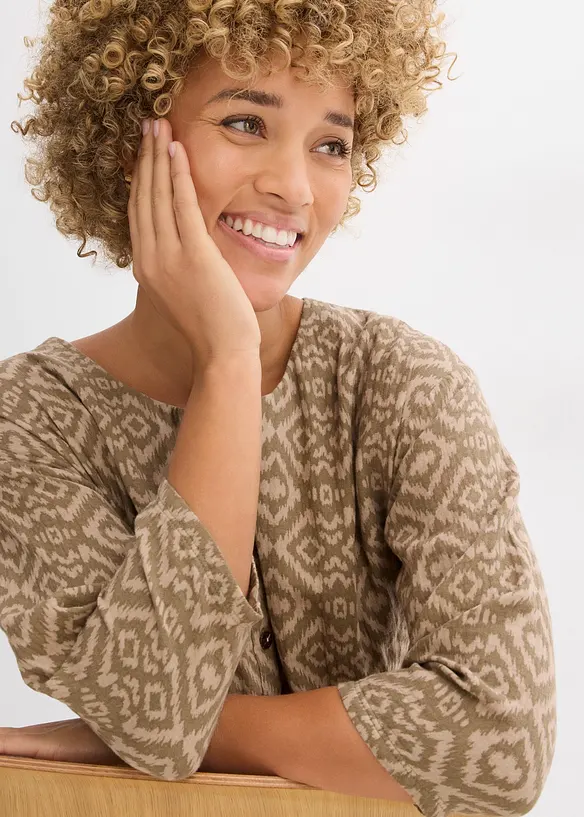 Robe ovoïde en gaze de coton, bonprix