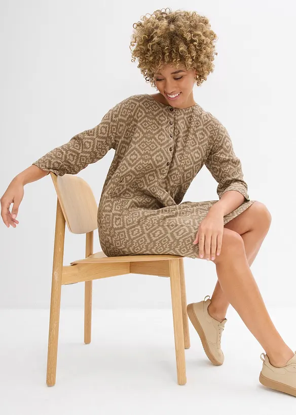 Robe ovoïde en gaze de coton, bonprix