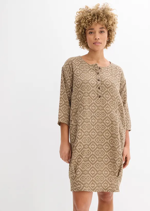 Robe ovoïde en gaze de coton, bonprix