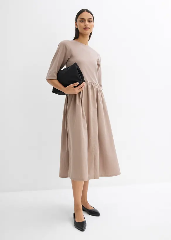Robe midi 100% coton, bonprix