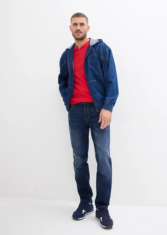 Lot de 2 T-shirts col tunisien 100 % coton, bonprix