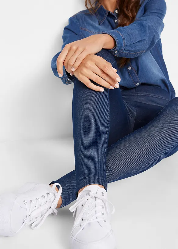 Legging chaud aspect jean, bonprix