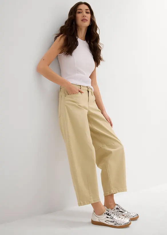 Pantalon twill extensible, bonprix