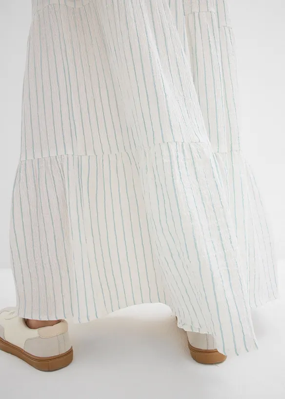 Jupe longue rayée, 100% coton, bonprix