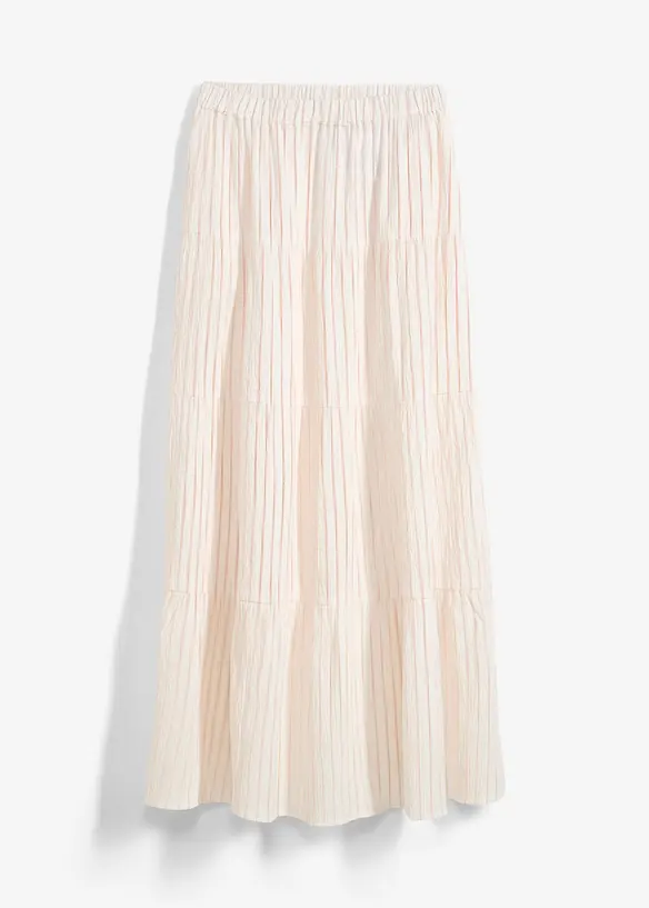 Jupe longue rayée, 100% coton, bonprix