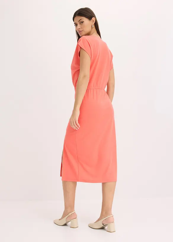 Robe asymétrique en jersey avec fronces, bonprix