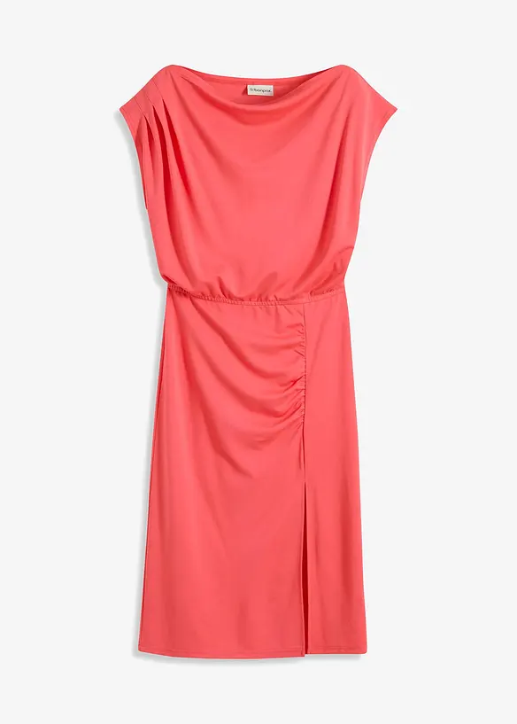 Robe asymétrique en jersey avec fronces, bonprix