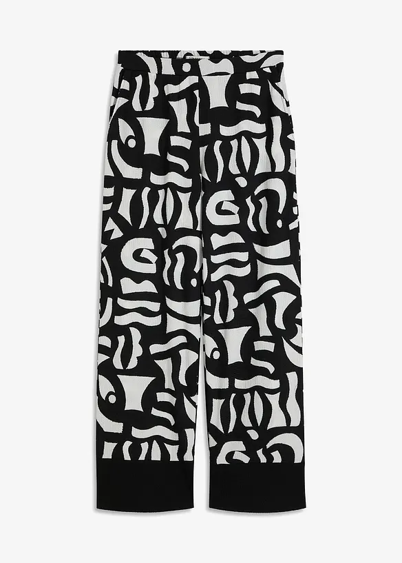 Pantalon en jersey imprimé, bonprix